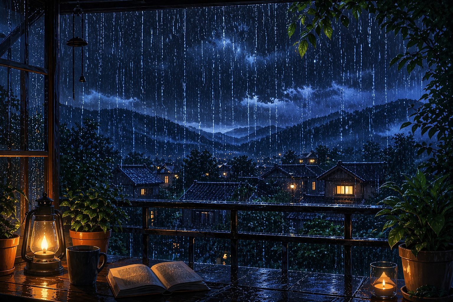Night Rain sound healing