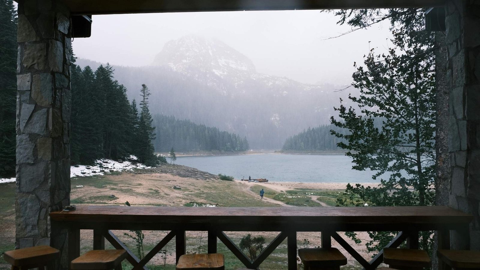 Quiet travel destination in morning stillness