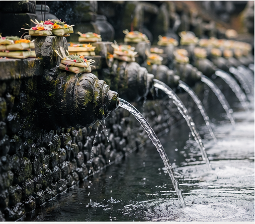 Sacred water fountains in Bali