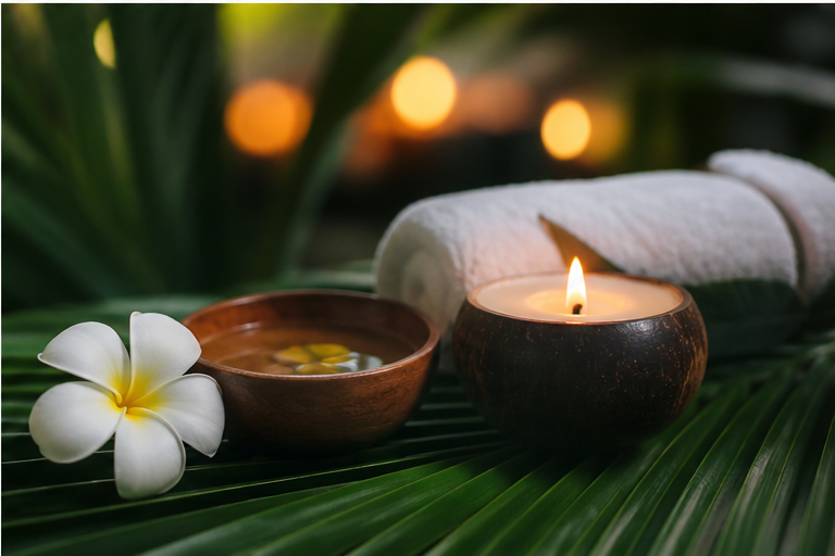 Stillness after coconut ritual