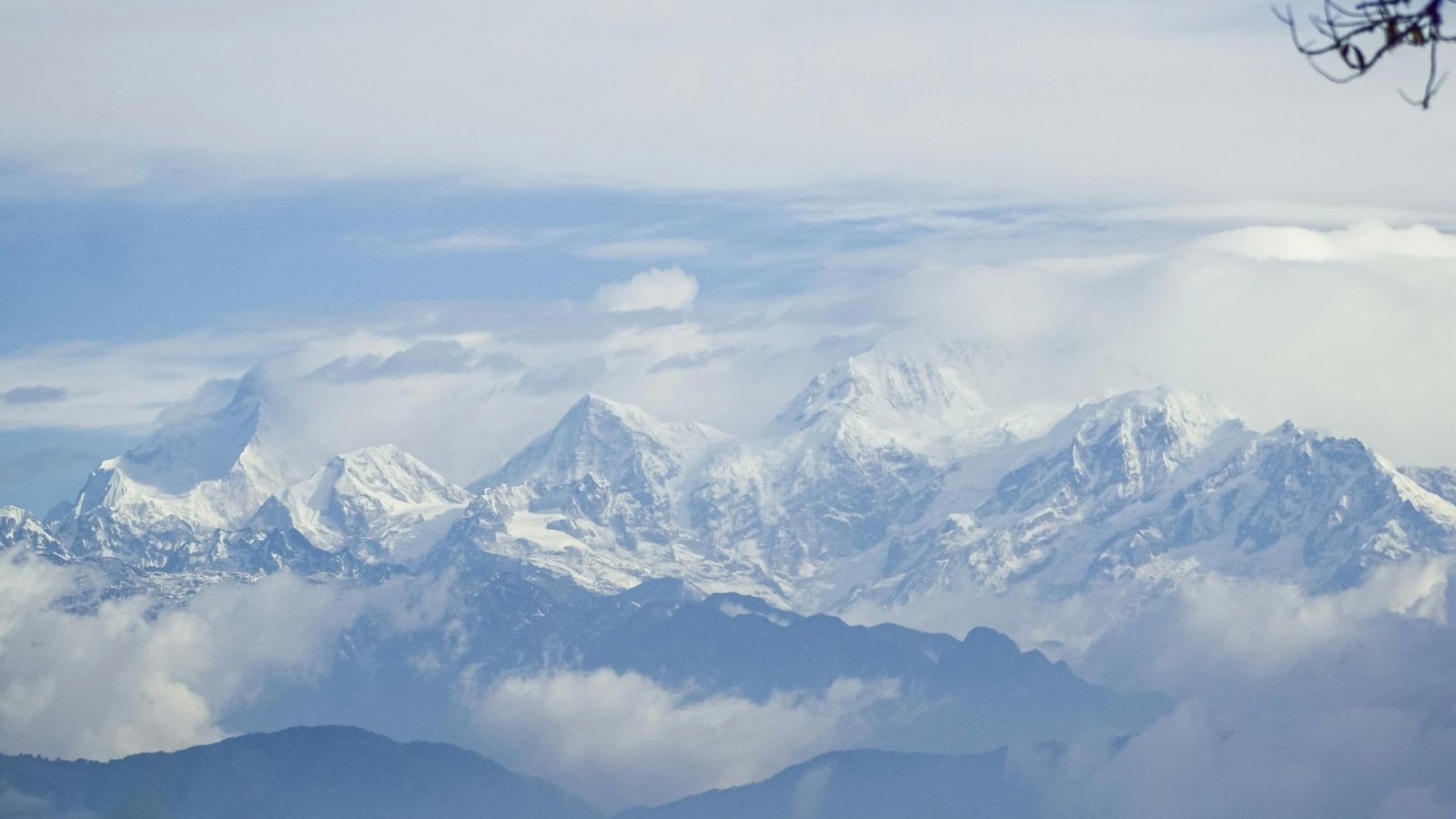 Himalayan peaks above clouds