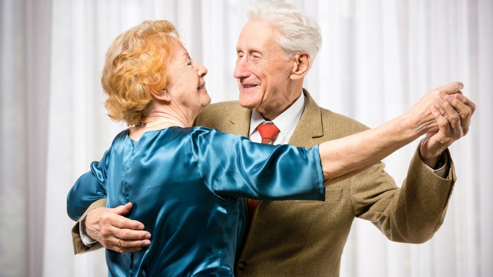 Older couple dancing tango
