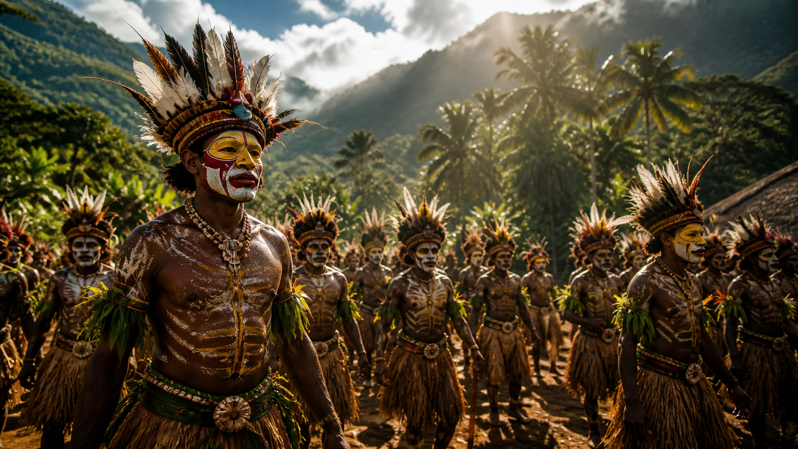 Papua New Guinea ceremonial gathering