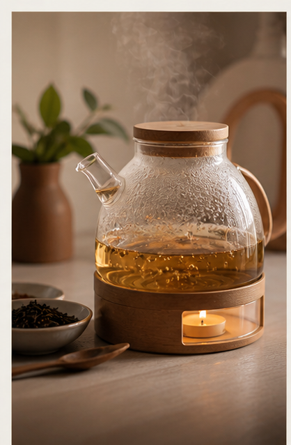 Preparing tea slowly
