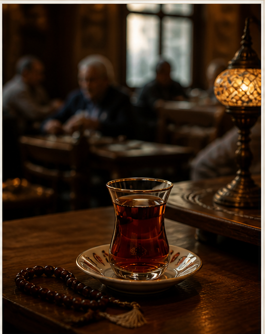 People drinking tea together