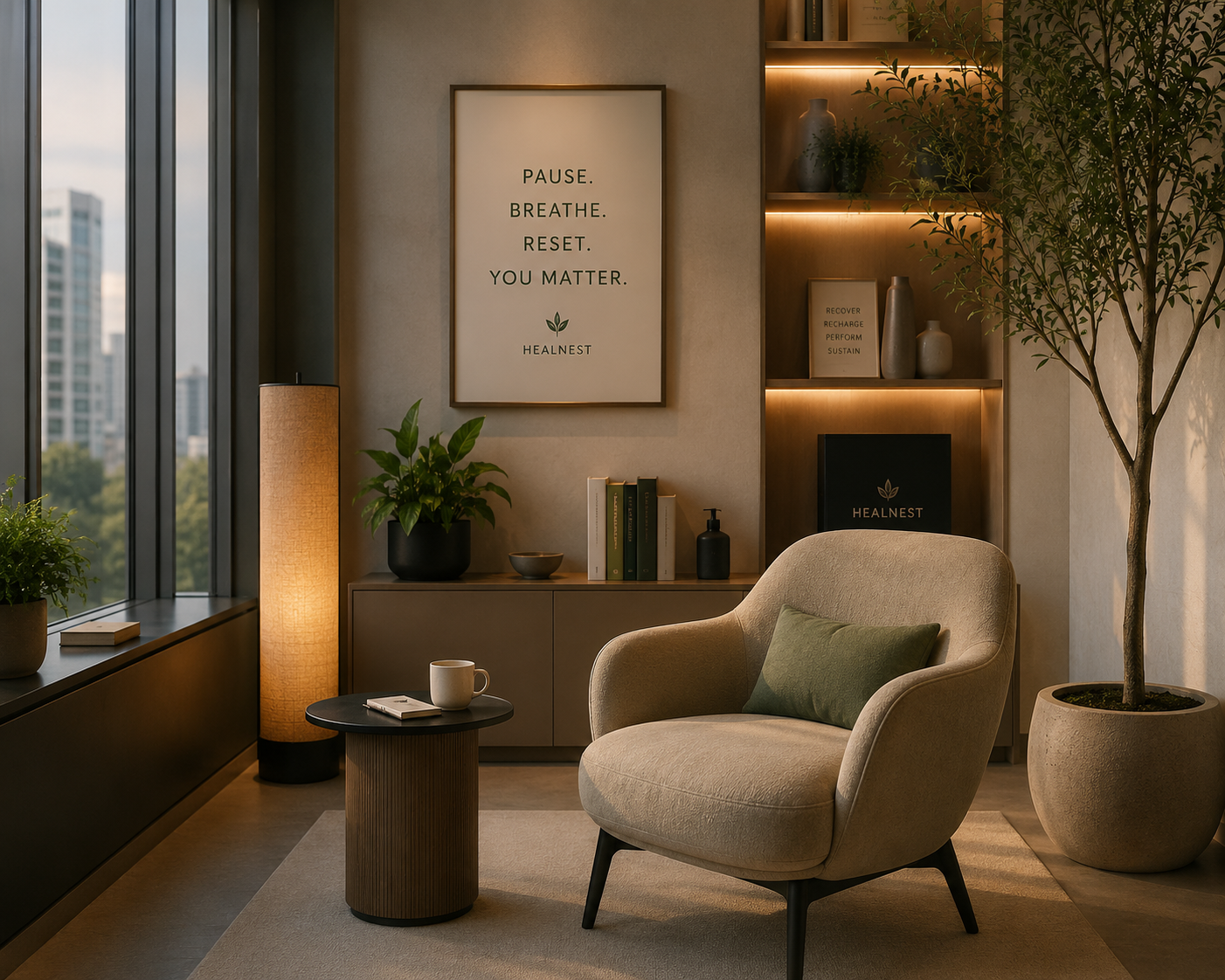 Quiet corporate recovery room