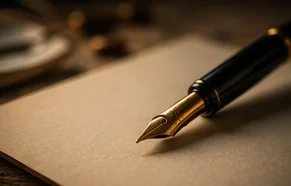 A quiet writing table