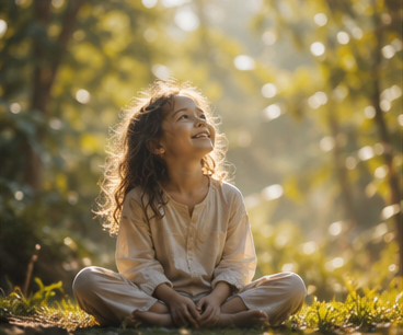 Children yoga calm nature