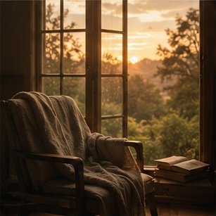 Evening window and soft chair