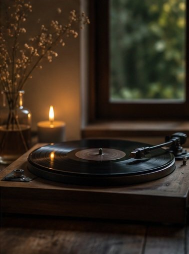Quiet music beside a window