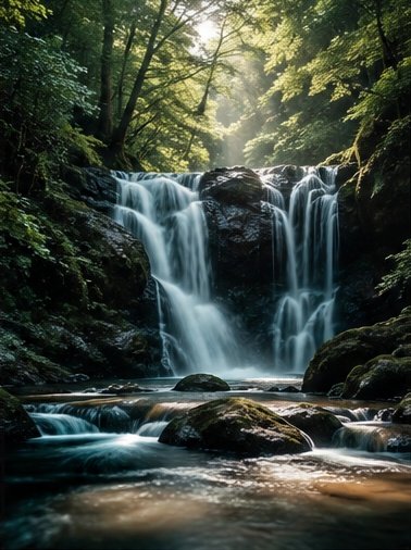 River and waterfall