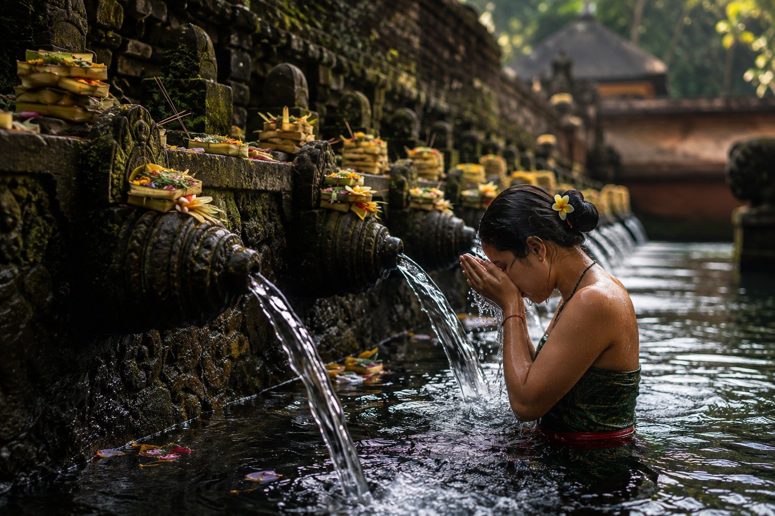 Bali water ritual