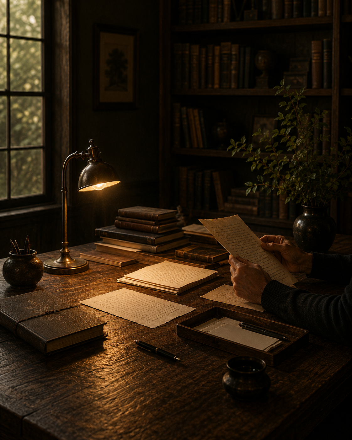 A quiet editorial room representing careful curation of offered writing
